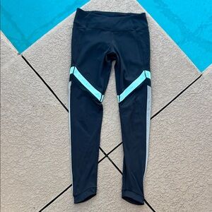Under Armour Black Fitted Leggings with Mesh Detail